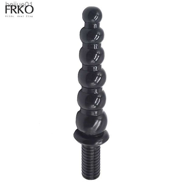 Giocattoli per adulti FRKO Grande plug anale femminile con manico Qilian Ball Gourd Red Sex Toy Dildo per le donne Masturbazione Vagina Massaggio Prodotti erotici L230518