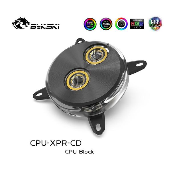 Refrigeração Bykski CPU Water Block Use para Intel LGA1700 1151 1155 1156 2066 X992011 RGB Suporte de luz RGB CHUBELE