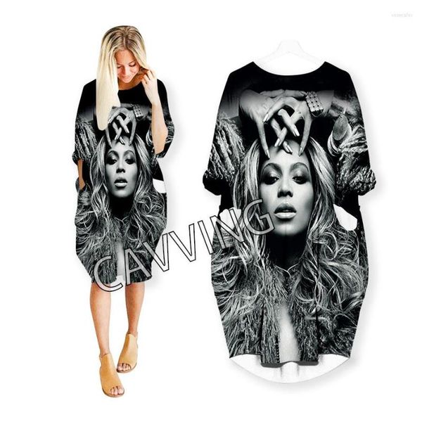Повседневные платья Caving 3D Print Beyonce Fashion Fashion Froom Suct Harajuku Top Us Size Женщины юбки с длинными рукавами J01