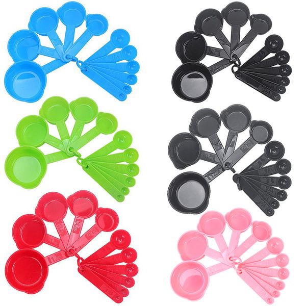 11 pz/set Accessorio per la cottura della cucina domestica Misurini in plastica Cucchiai Set Professionale Caffè Sale Farina Zucchero Scoop