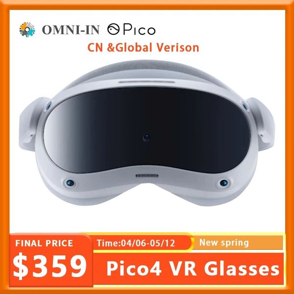 Orijinal Pico 4 Global VR Glasses All-in All-One Sanal Gerçeklik 3D 4K Ekran PICO4 VR Kulaklık Steam VR Metavers Oyunları XR2 CHIP