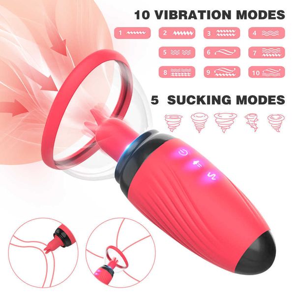 Massageador 10 Frequência Vibração Vibrador Vibrador Oral Sexo Lick Lamber estimulador de mama Mama Massageador de masturbação feminino 80 80