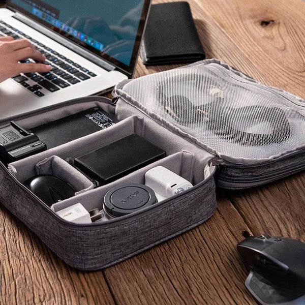 Сумки yoteen Portable Travel Digital Storage Back Bank Case Внешний корпус с твердым диском крышкой электроники Организатор