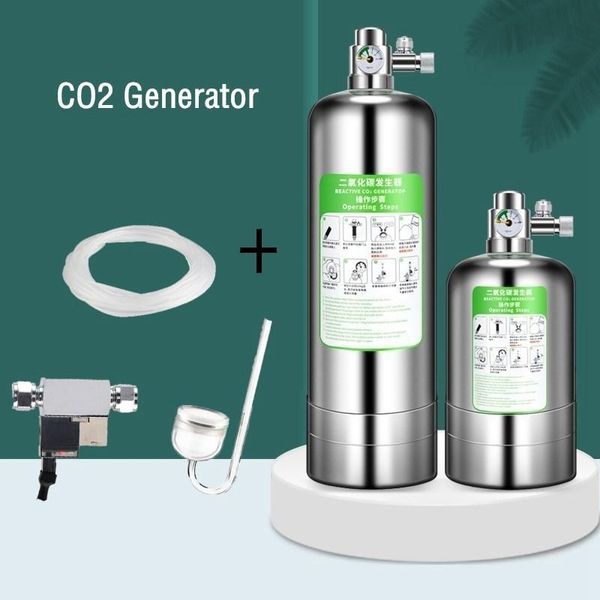 Ausrüstung 1L/2L CO2-Generatorsystem DIY CO2-Reaktor-Kit mit Manometer Blasenzähler Aquarium CO2-Pflanzenzuchtausrüstung