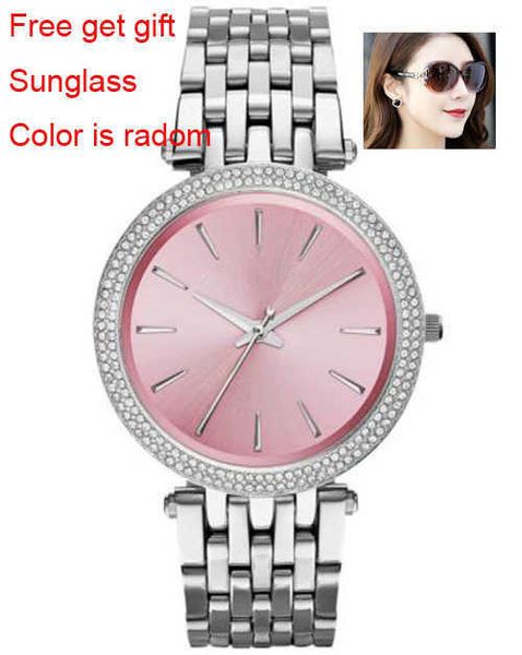 Kostenloses Geschenk, Sonnenbrille, Diamantuhren für Damen, japanisches Quarzwerk, hochwertige Uhr für Damen, modische Armbanduhr, Original AAA Reloj Damen