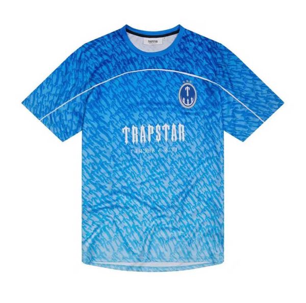 Camisetas masculinas limitam a nova camiseta do Trapstar London Shirve Shorve UnisEx Blue Shirt for Men Fashion Harajuku Tee Tops masculino T camisetas Design de movimento 60
