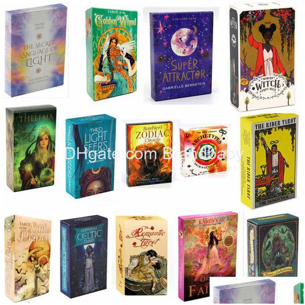 Jogos de cartas Oracle Chat Tarot Board Deck Cards para jogos de partida Drop Deliver Greats Gifts Puzzles Dheen