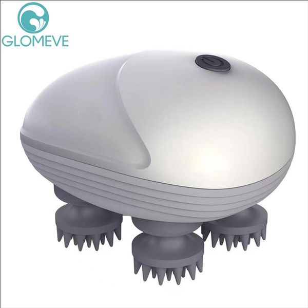 Relaxamento Electric Head Scalp Massage Cuidados de saúde Relaxe o corpo do pescoço do ombro corpo profundo corpo com 4 cabeças para o chuveiro e relaxamento