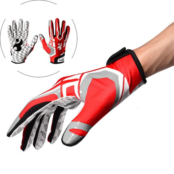 Спортивные 1 пара регби с полным пальцем, противоскользящие гелевые перчатки для бейсбола, американского футбола, спортивные перчатки для мужчин и женщин 230531 150