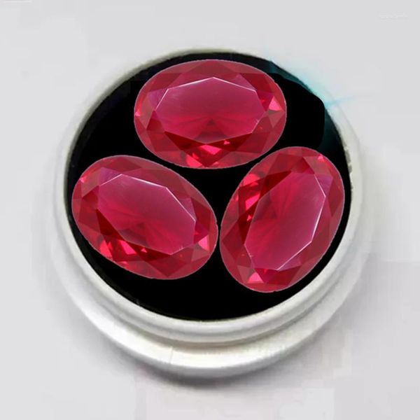 Scatola di pietre preziose sciolte Rubino rosso naturale 13x18mm Granato Sri-Lanka Pietra preziosa VVS a taglio ovale per creazione di gioielli fai da te