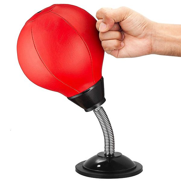 Bolas de perfuração PU Desktop Boxing Ball Stress Relief Speed ​​Speed ​​Reflex Treinamento Punch Muay Thai MMA Equipamento Esportivo de Exercício 230530