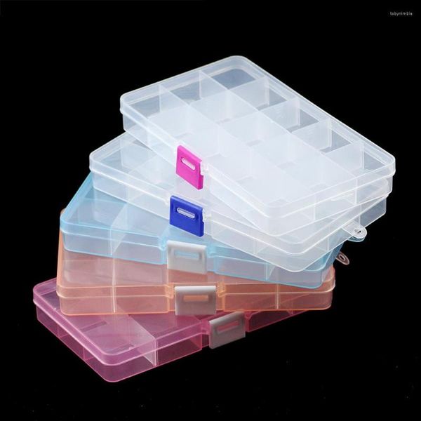 Ювелирные мешочки yhbzret Регулируемые 15 слотов пластиковые ящики для хранения