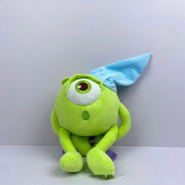Оптовая аниме милый зеленый Big Eye Monster Plush Toys Children's Playmate Playmate Holiday