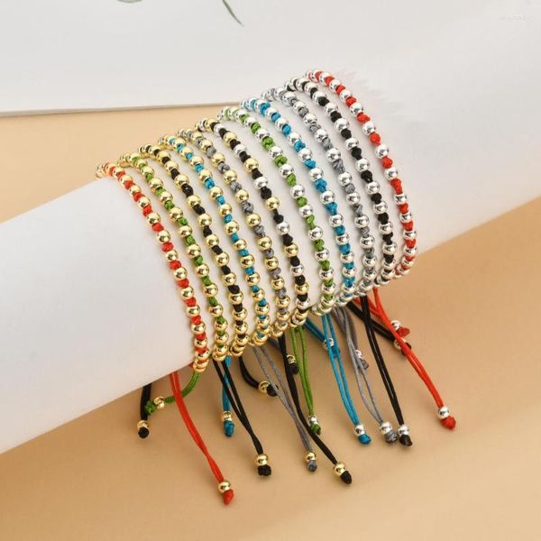 Bracelets de link 2023 Pulseira preta de cordas de corda de corda para homens para homens Personalidade Moda ajustável Jóias de corda de mão