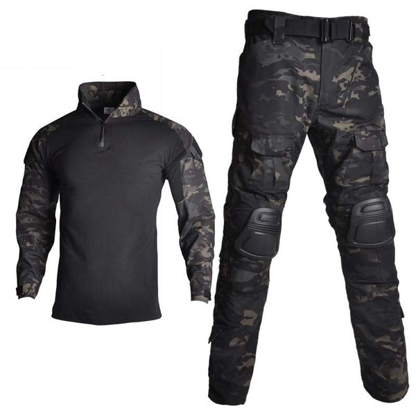 Conjuntos de caça Tactical Military Uniform Treinamento Treinamento Camping Camuflagem Roupas de caça camisetas Calças de paintball Conjuntos de paintball com blocos 8xl 230530