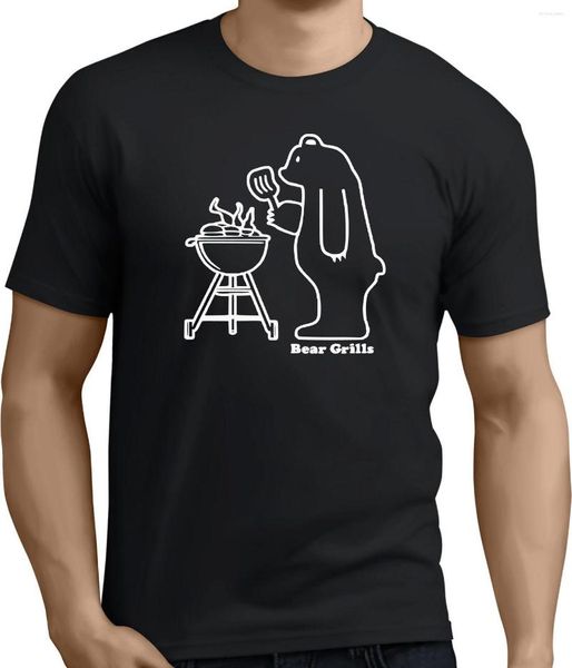 Magliette da uomo Bear Grill T-SHIRT.Joke Slogan divertente e magliette offensive! RT312 T-shirt unisex