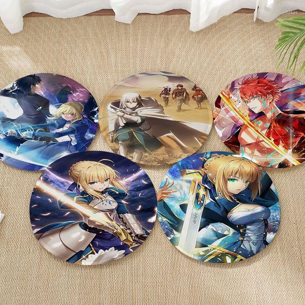 Pillow Anime Fate Zero Stay Night Sabre Sabre Europeu Office Office Dining Dining Pad Sponge Sofá tape