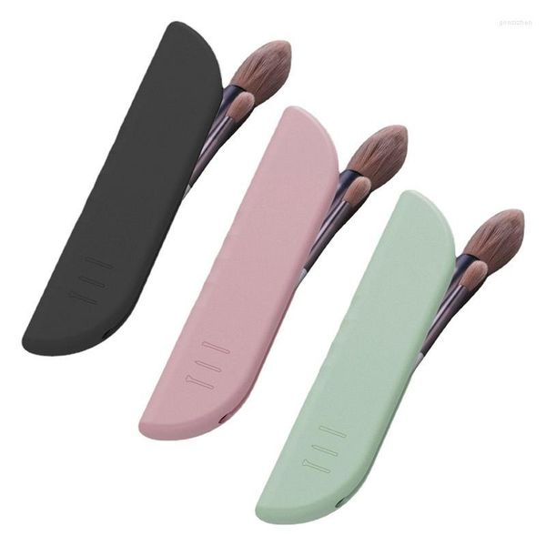 Bolsas de armazenamento Silicone Makeup Brush Travel Case Handheld Organizador Cosmético House Holding Box Acessório de casa