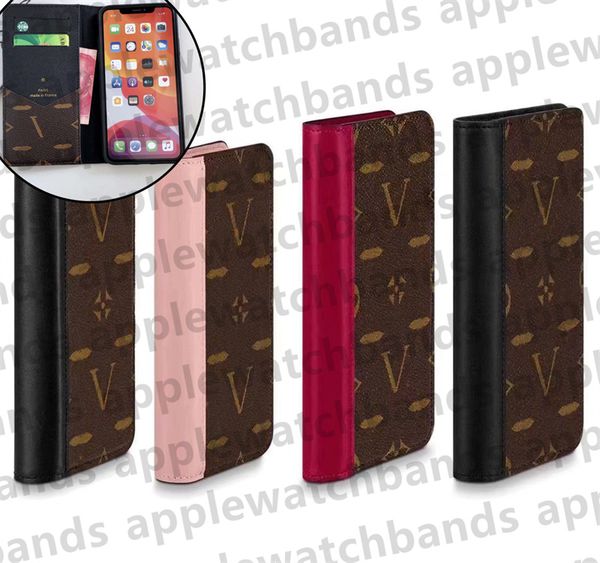 Case telefoniche di Designer Case di iPhone per Apple iPhone 15 14 Pro Max 14 Plus 13 12 11 XR XS XSMAX Monogram Wallet Porta del portafoglio di lussuoso Copertina mobile in pelle di lusso