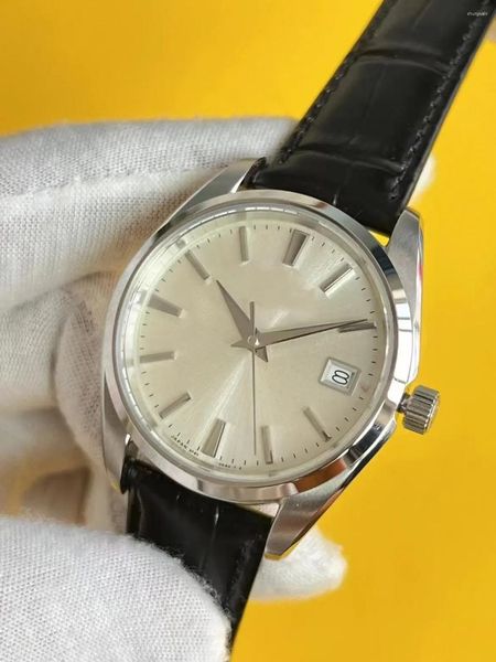 Relógios de pulso GS estilo safira high-end casual vintage quartzo relógio masculino