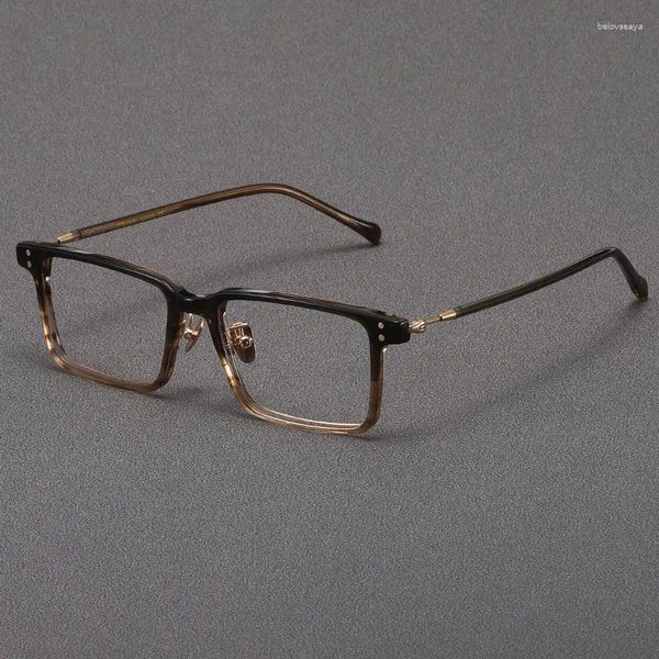 Óculos de sol quadros feminino moda retângulo gms624 japão marca titânio masculino feminino tendência óculos ópticos oculos de grau feminino
