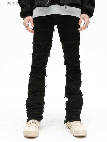 Мужские брюки Liu Su Slimming Men Jeans Fashion Hip-Hop Street Clothing Slow Travel Pants Известный дизайнерский бренд Мужские брюки мужская одежда Q231201