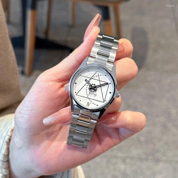 Armbanduhren Mode Astrolabium Stahlband Damenuhr Multi-Color Temperament Einfache Quarz Luxus Business Casual