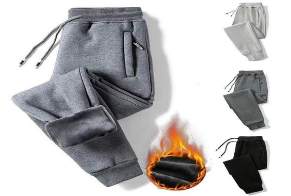 MEN039S Pantolon Kış Kürklü Düzenli Joggers Kalın Swearpants Brawstring Pantolonlar Polar Sıcak Kadife Ayak Bileği İşe Alınan 2211077417966