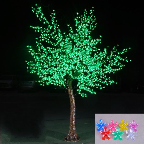 Künstlicher LED-Kirschblütenbaum im Freien, Weihnachtsbaumlampe, 1728 Stück LED-Lampen, 2,5 m Höhe, 110/220 VAC, Hausgarten-Dekoration
