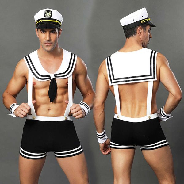 Traje sexy JSY Sexy masculino marinheiro polícia uniforme cosplay lingerie conjunto erótico catsuit trajes porno para sexo role play ternos noite sleepwear