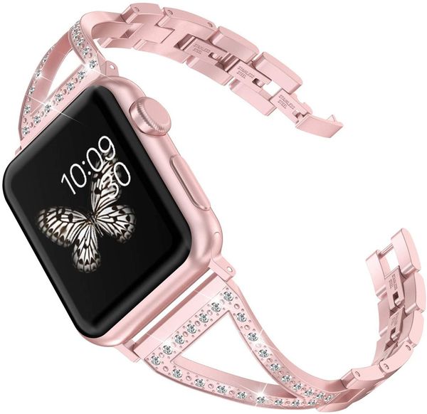 Geeignet für Apple Watch 7 6 5 4 3 2. Hochwertiges, vakuumbeschichtetes, dreieckiges Metall-Edelstahlarmband