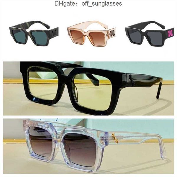 Óculos de sol de luxo moda offs quadros brancos estilo quadrado marca homens mulheres óculos de sol seta x quadro preto óculos tendência óculos de sol brilhantes esportes viagem sunglasse kobu