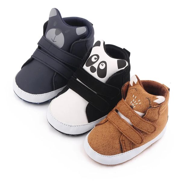 Primeiros caminhantes sapatos de bebê clássico sola macia nascido casual moda esportes sneaker infantil criança caixa animal walker berço 231201