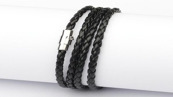 Punk Charm Armbänder Hoffnung Paar Mode Kreative Versicherung Magnetische Männer039s 6 Leder Seil Geflochtene Armbänder Leder Couple1005173