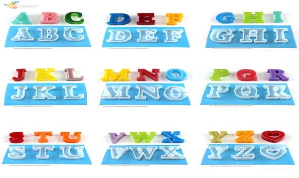 Conjunto grande de 26 letras para decoração de casa, moldes de bolo, resina epóxi de silicone para fazer joias 5212859