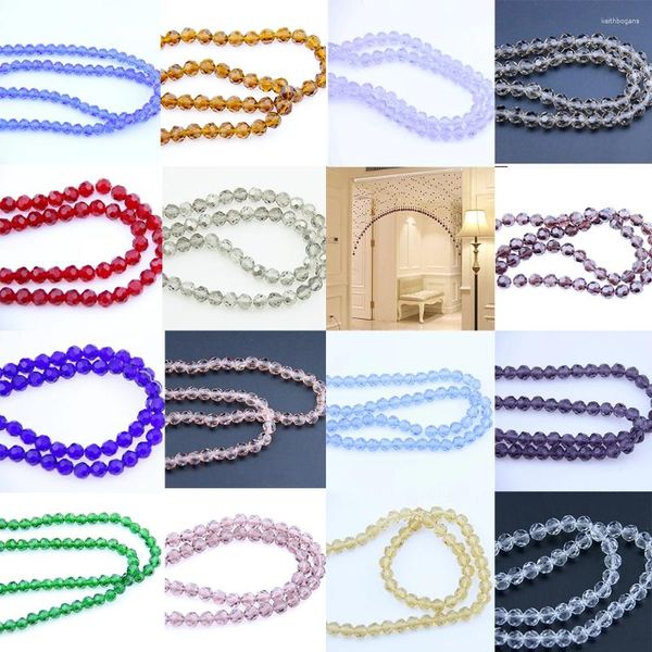 Kronleuchter Kristall 1000 teile/los 4mm Mischfarben Kugel Facettierte Glas Perlen Quatity Für DIY Schmuck Machen Großhandel