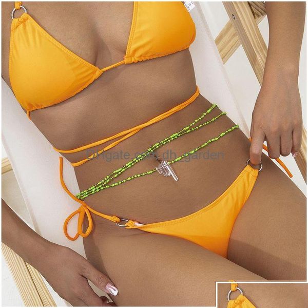 Correntes de barriga Bohemian Cor Verde Semente Beads Cintura Cadeia Mulheres Jovens Meninas 2022 Verão Beach Bikini Doce Cool Y2K Judeu Dhgarden Drop D Dhunx