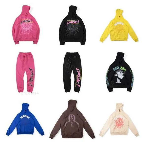 Örümcek Hoodies Tasarımcı Mens Kazak Kırmızı SP5der Young Thug 555555 Melek Hoodiesman Külkü Erkek Hoodie Baskı Web Çift Sweatshirts Hoodys AZG0