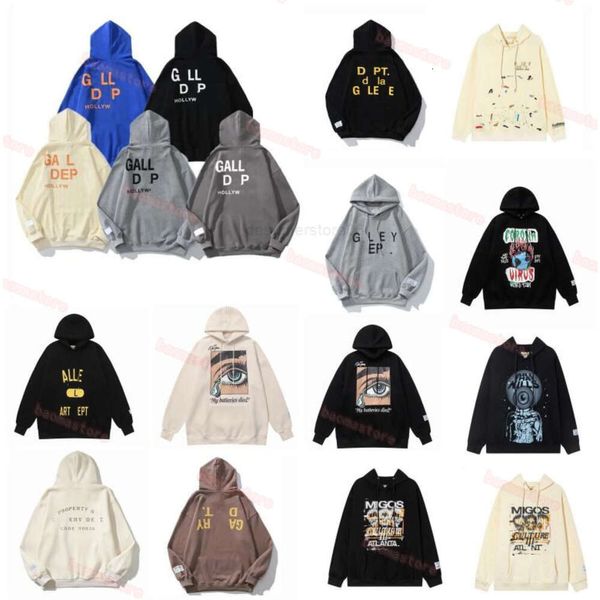 Hoodies Sweatshirts Hoodie Tasarımcı Galerileri Bölümler Boyalı Graffiti Mektupları Baskılı Gevşek Moda Erkekler ve Kadınlar Gri Siyah Yenilik