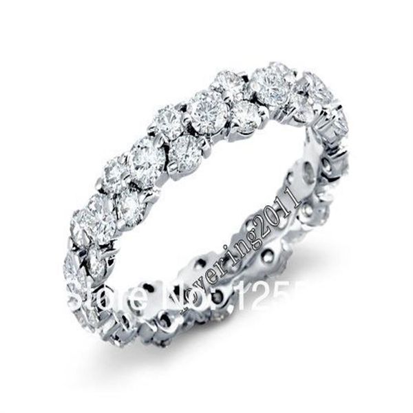 Choucong Jóias Lady's Cushion Cut 8ct Diamond Wedding Rings tamanho 5 6 7 8 9 10 Presente 181s