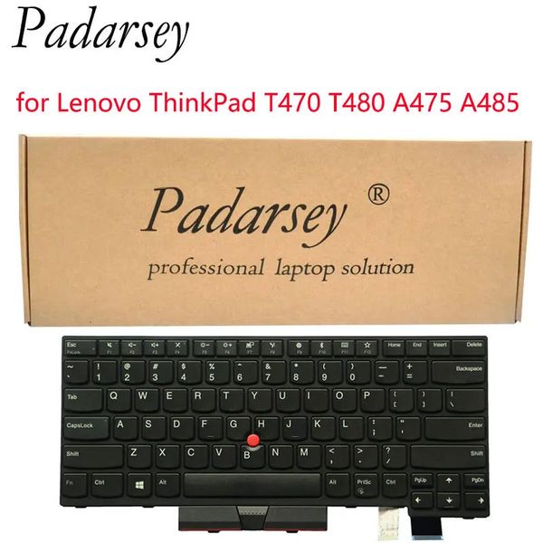 Tastaturen Padarsey Ersatz-Notebook-Tastatur kompatibel für Lenovo ThinkPad T470 T480 A475 A485 Laptop ohne Hintergrundbeleuchtung 231130