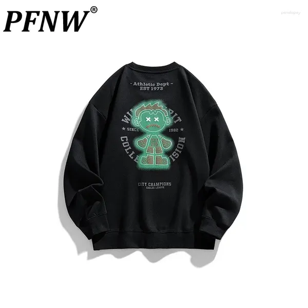 Erkek Hoodies PFNW 2023 Sonbahar Moda Markası Sweater Pamuk Kompozit Süt İpek Tişört Tide Şık Baskı Hip Hop Tees 12Z6199