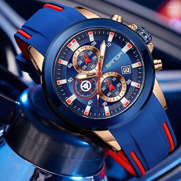 Armbanduhren Top Brand Watch Männer Silicone Sport Uhren Männer Armee Militär Quarz Armbanduhr Chronograph männliche Uhr Relogio Maskulino