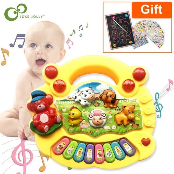 Klavyeler Piyano Müzik Enstrümanı Oyuncak Bebek Çocuk Hayvan Çiftliği Gelişimsel Müzik Eğitim Oyuncakları Çocuklar İçin Noel Yılı Hediye GYH 231201
