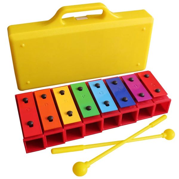 Tastiere Pianoforte Bambini Colorati 8 toni Xilofono Montessori Giocattolo Educazione precoce Strumento musicale Apprendimento Percussioni Musica Giocattoli per 231201