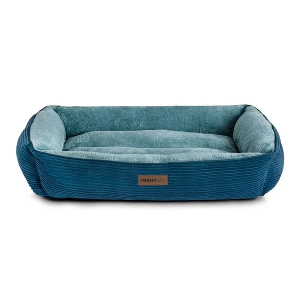 canis canetas Vibrant Life XL Lounger Dog Bed Azul Corduroy 231130