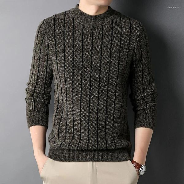 Maglioni da uomo 2023 Autunno Inverno moda spessa pullover in maglia maglione caldo maglione di lana Oneck casual maglione lavorato a maglia maschile vestiti