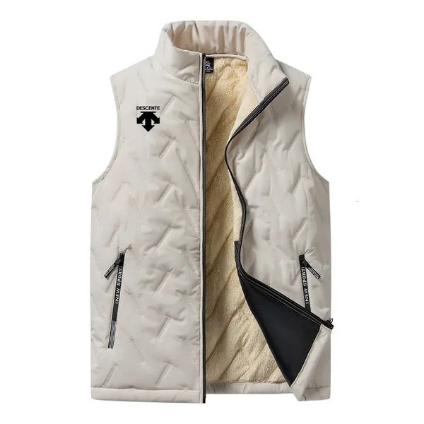 Giacche da uomo gilet quotidiano senza maniche giacca dimagrante spessa colletto in piedi resistente al freddo grande cuscino d'aria moda casual f 231130