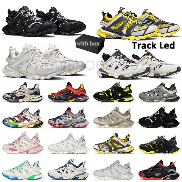 Scarpe eleganti firmate Led Track 3 3.0 Scarpe Uomo Donna Triple Nero Bianco Grigio Nero Arancione Rosso Tess Gomma Sneaker Tracks Scarpe da ginnastica sportive con scatola