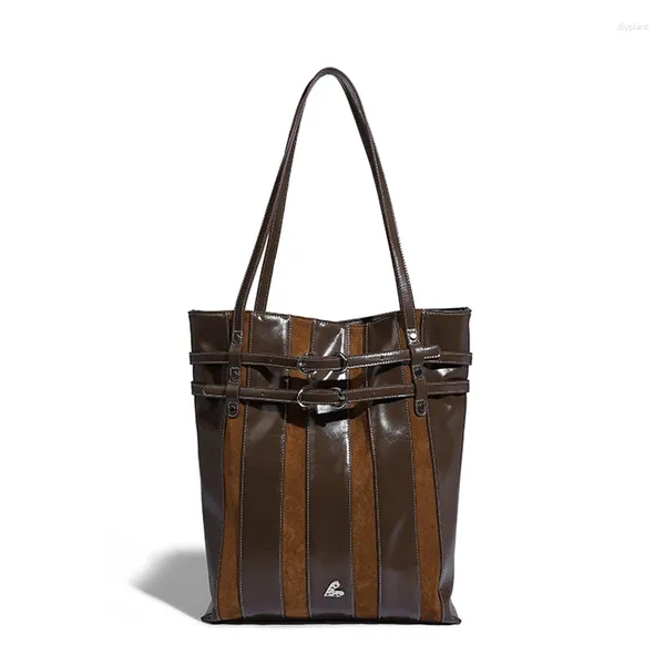 Вечерние сумки, дизайнерская квадратная сумка на плечо с поясом для женщин, винтажная полосатая Повседневная кожаная сумка-тоут, уникальный брендовый кошелек-шоппер